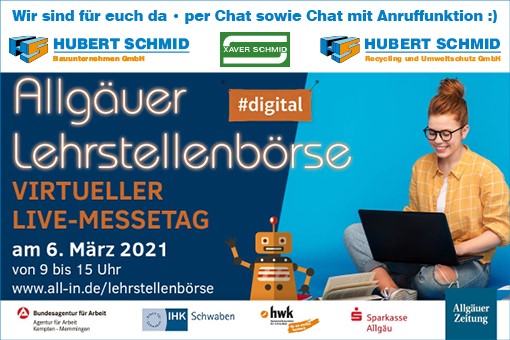 Allgäuer Lehrstellenbörse - digital & persönlich